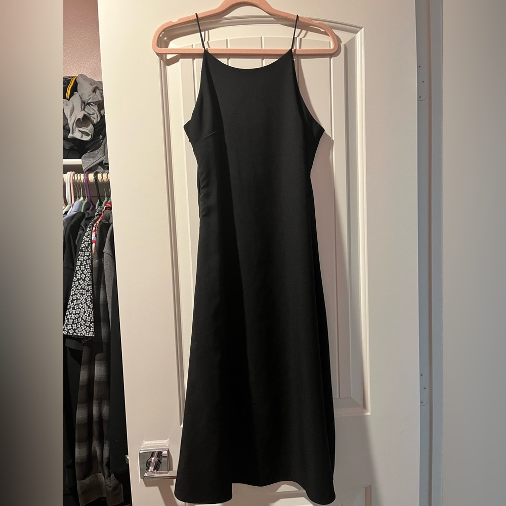 Elegant Black Spaghetti Strap Dress
